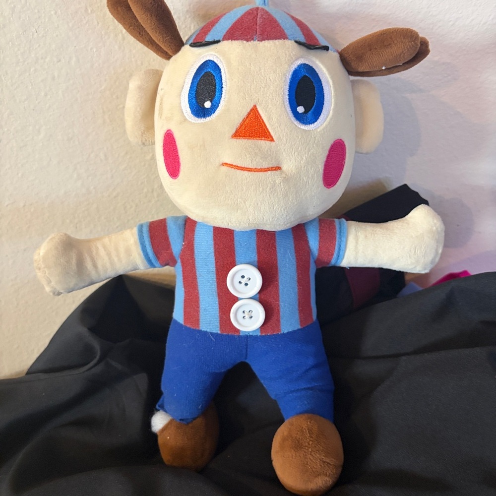 Plush Striped Doll Toy - Blue & Red Kids Plush